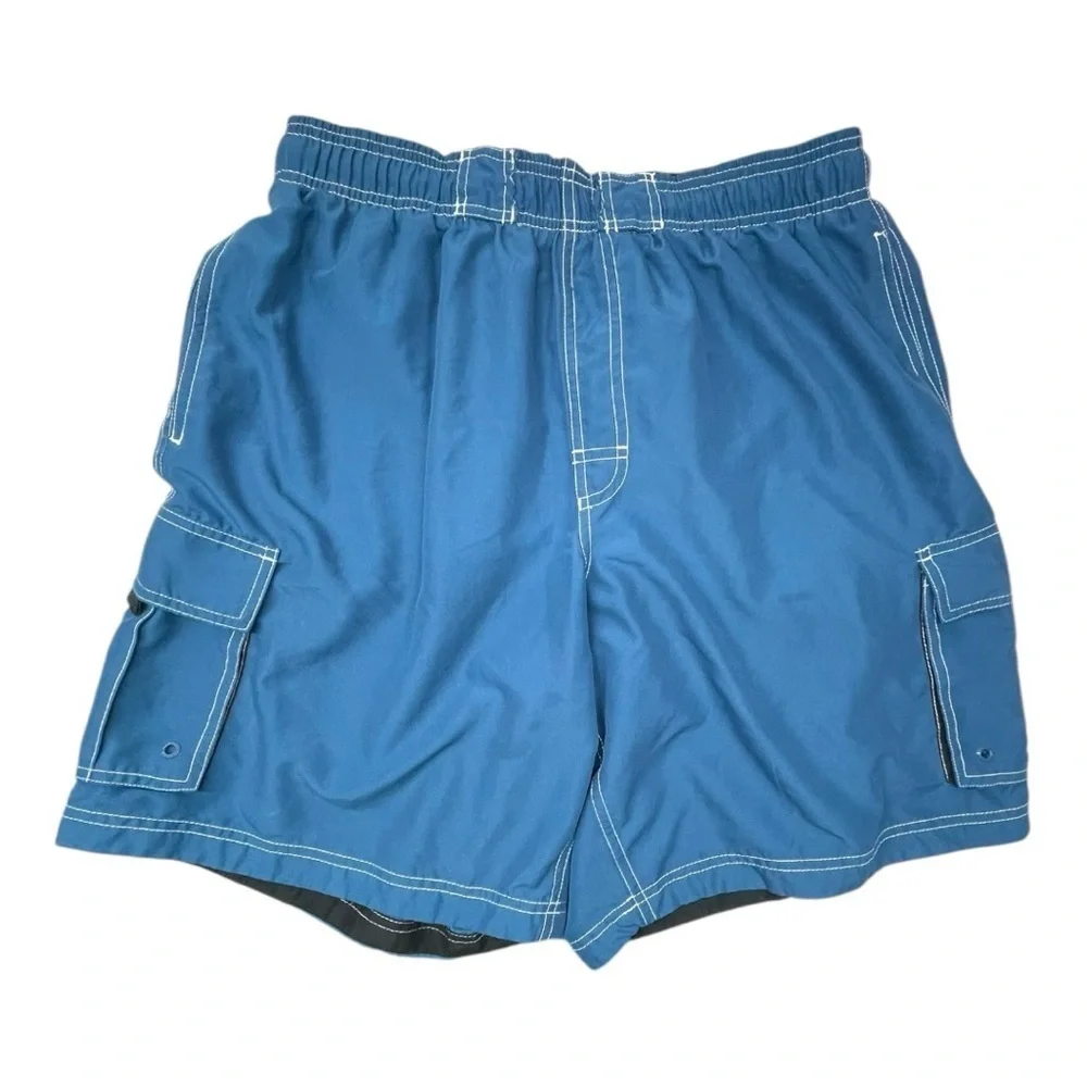 2 Men’s Speedo Swim Shorts Color: Blue Size: Large - Picture 4 of 14